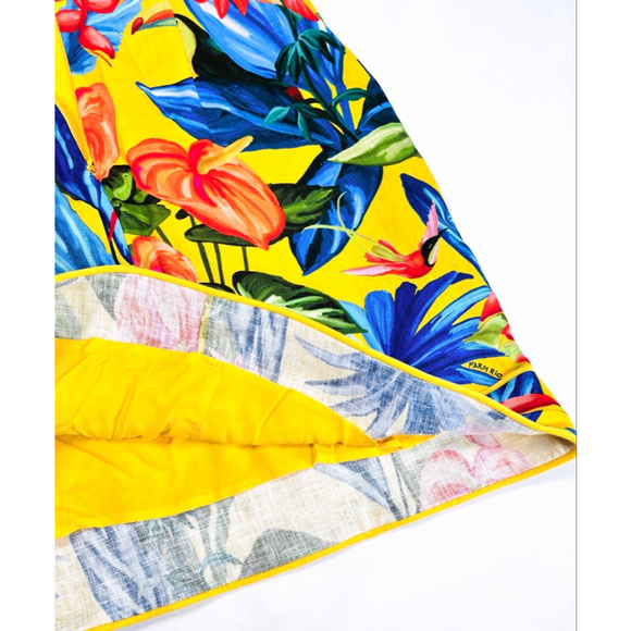 FARM Rio Tropical Yellow Mini Dress - Picture 6 of 12